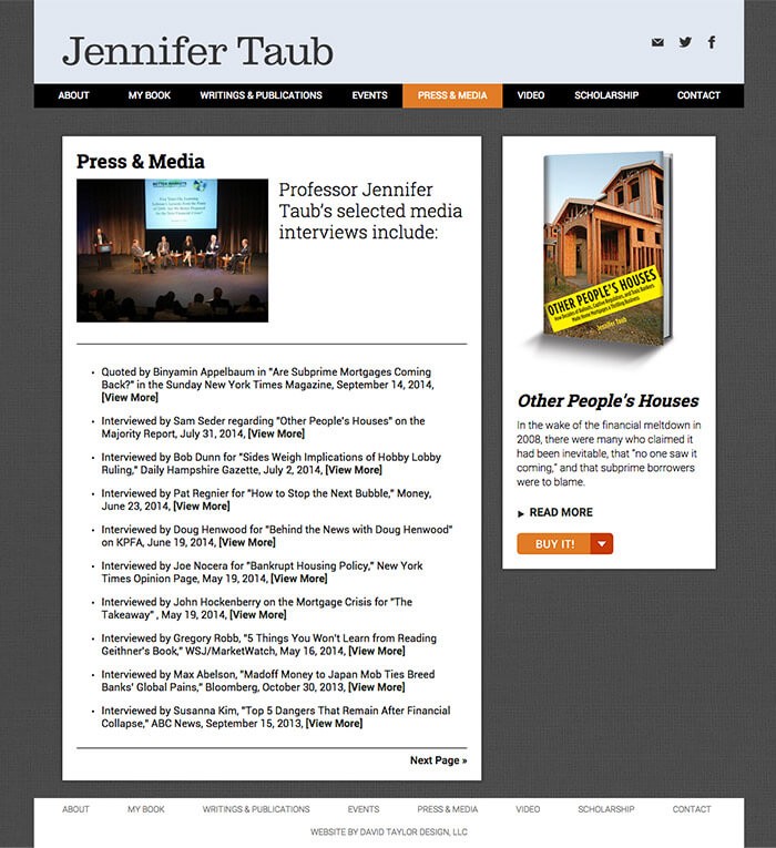 Jennifer Taub – Jennifer Taub – Press