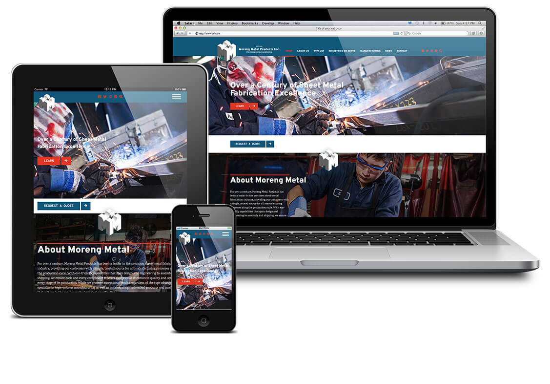 Moreng Metal Products Inc. – Responsive View
